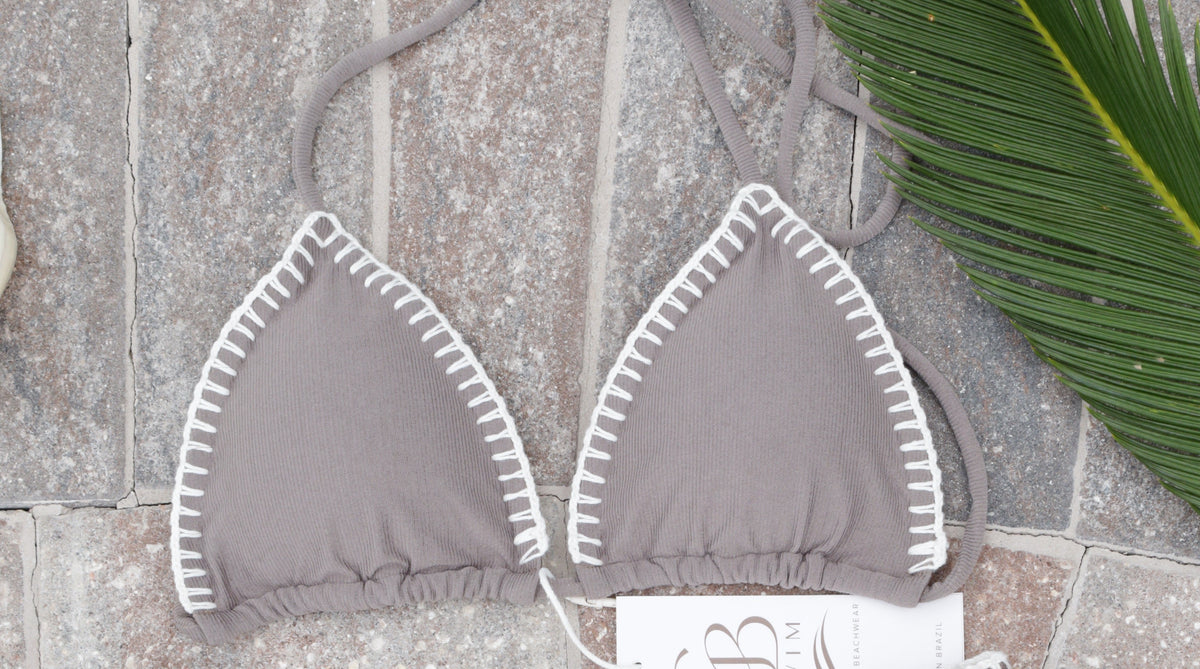 CROCHET TITANIUM BIKINI TOP